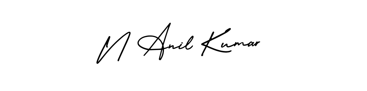 Create a beautiful signature design for name N Anil Kumar. With this signature (AmerikaSignatureDemo-Regular) fonts, you can make a handwritten signature for free. N Anil Kumar signature style 3 images and pictures png