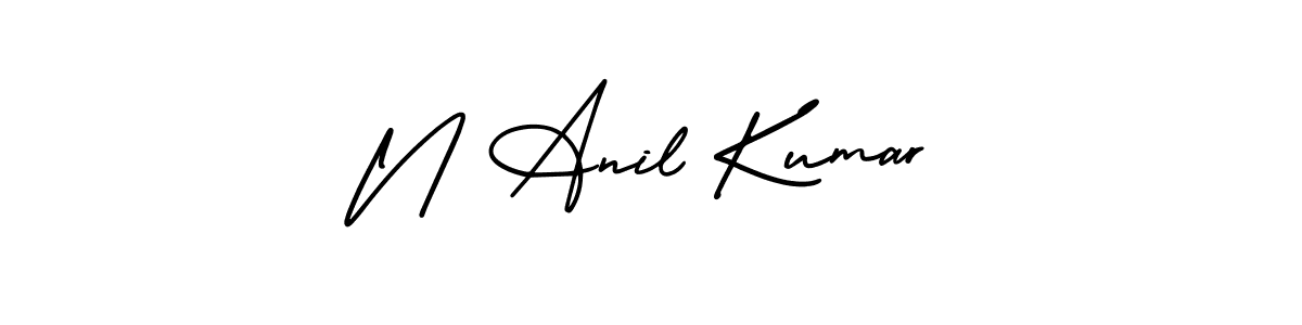 Create a beautiful signature design for name N Anil Kumar. With this signature (AmerikaSignatureDemo-Regular) fonts, you can make a handwritten signature for free. N Anil Kumar signature style 3 images and pictures png