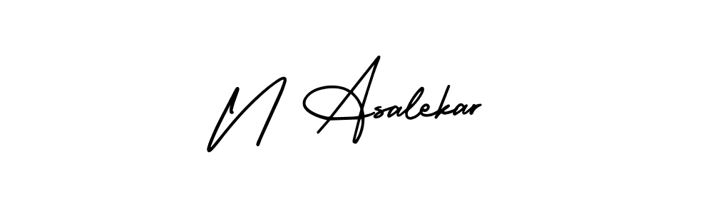 Design your own signature with our free online signature maker. With this signature software, you can create a handwritten (AmerikaSignatureDemo-Regular) signature for name N Asalekar. N Asalekar signature style 3 images and pictures png
