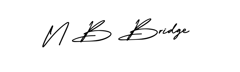 Make a beautiful signature design for name N B Bridge. With this signature (AmerikaSignatureDemo-Regular) style, you can create a handwritten signature for free. N B Bridge signature style 3 images and pictures png