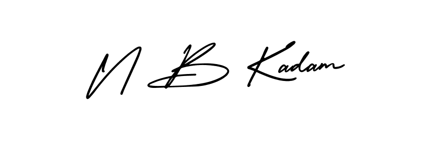 AmerikaSignatureDemo-Regular is a professional signature style that is perfect for those who want to add a touch of class to their signature. It is also a great choice for those who want to make their signature more unique. Get N B Kadam name to fancy signature for free. N B Kadam signature style 3 images and pictures png