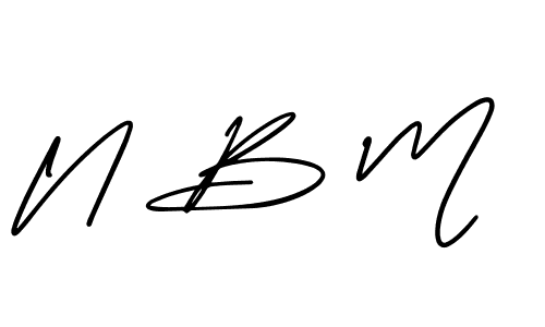 Make a beautiful signature design for name N B M. Use this online signature maker to create a handwritten signature for free. N B M signature style 3 images and pictures png