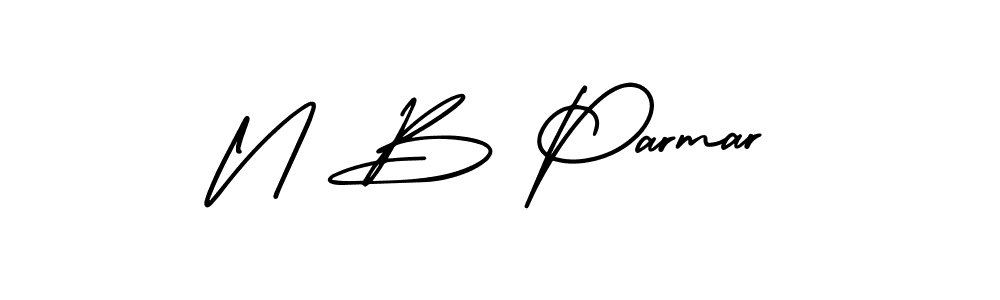 if you are searching for the best signature style for your name N B Parmar. so please give up your signature search. here we have designed multiple signature styles  using AmerikaSignatureDemo-Regular. N B Parmar signature style 3 images and pictures png