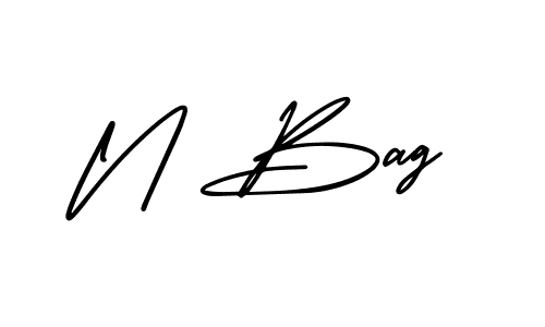 It looks lik you need a new signature style for name N Bag. Design unique handwritten (AmerikaSignatureDemo-Regular) signature with our free signature maker in just a few clicks. N Bag signature style 3 images and pictures png