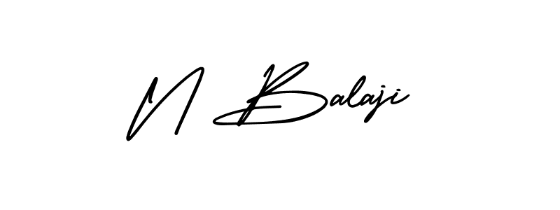 AmerikaSignatureDemo-Regular is a professional signature style that is perfect for those who want to add a touch of class to their signature. It is also a great choice for those who want to make their signature more unique. Get N Balaji name to fancy signature for free. N Balaji signature style 3 images and pictures png