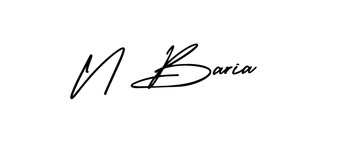 How to make N Baria signature? AmerikaSignatureDemo-Regular is a professional autograph style. Create handwritten signature for N Baria name. N Baria signature style 3 images and pictures png