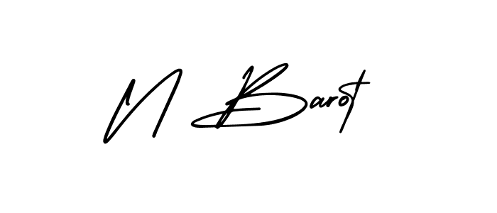 AmerikaSignatureDemo-Regular is a professional signature style that is perfect for those who want to add a touch of class to their signature. It is also a great choice for those who want to make their signature more unique. Get N Barot name to fancy signature for free. N Barot signature style 3 images and pictures png