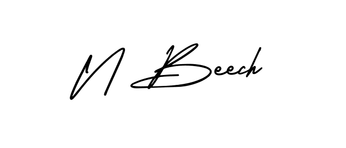 Also You can easily find your signature by using the search form. We will create N Beech name handwritten signature images for you free of cost using AmerikaSignatureDemo-Regular sign style. N Beech signature style 3 images and pictures png