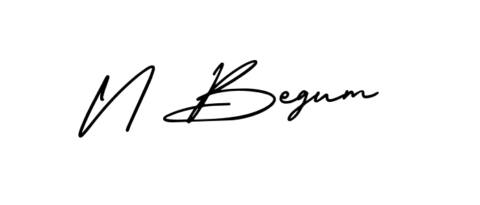 Best and Professional Signature Style for N Begum. AmerikaSignatureDemo-Regular Best Signature Style Collection. N Begum signature style 3 images and pictures png
