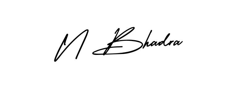 Design your own signature with our free online signature maker. With this signature software, you can create a handwritten (AmerikaSignatureDemo-Regular) signature for name N Bhadra. N Bhadra signature style 3 images and pictures png