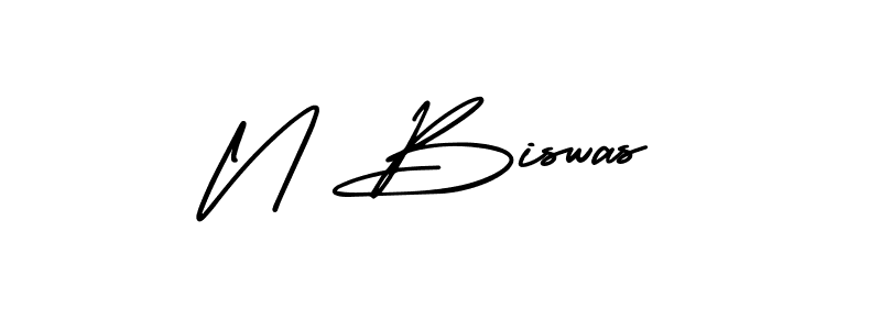 How to make N Biswas signature? AmerikaSignatureDemo-Regular is a professional autograph style. Create handwritten signature for N Biswas name. N Biswas signature style 3 images and pictures png