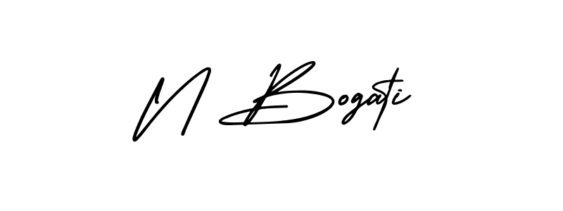 How to Draw N Bogati signature style? AmerikaSignatureDemo-Regular is a latest design signature styles for name N Bogati. N Bogati signature style 3 images and pictures png