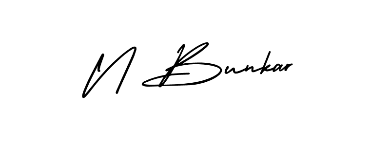 It looks lik you need a new signature style for name N Bunkar. Design unique handwritten (AmerikaSignatureDemo-Regular) signature with our free signature maker in just a few clicks. N Bunkar signature style 3 images and pictures png