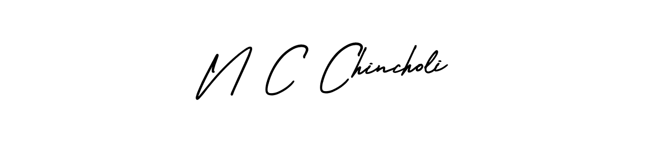How to Draw N C Chincholi signature style? AmerikaSignatureDemo-Regular is a latest design signature styles for name N C Chincholi. N C Chincholi signature style 3 images and pictures png