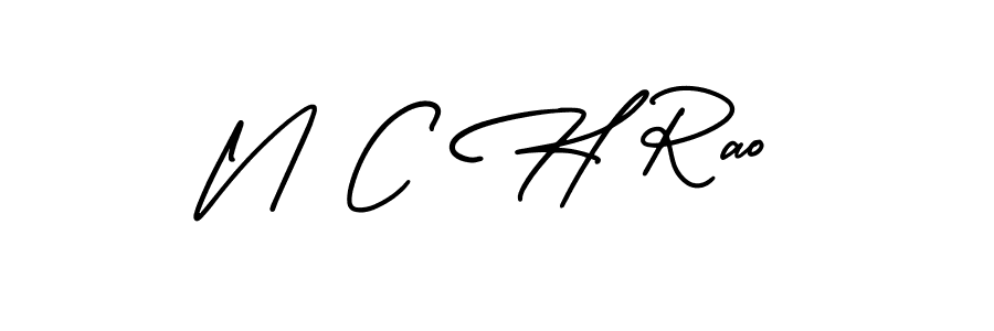 Use a signature maker to create a handwritten signature online. With this signature software, you can design (AmerikaSignatureDemo-Regular) your own signature for name N C H Rao. N C H Rao signature style 3 images and pictures png