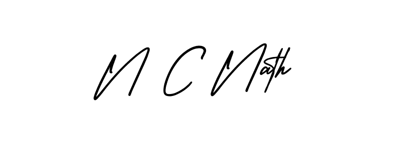 Use a signature maker to create a handwritten signature online. With this signature software, you can design (AmerikaSignatureDemo-Regular) your own signature for name N C Nath. N C Nath signature style 3 images and pictures png