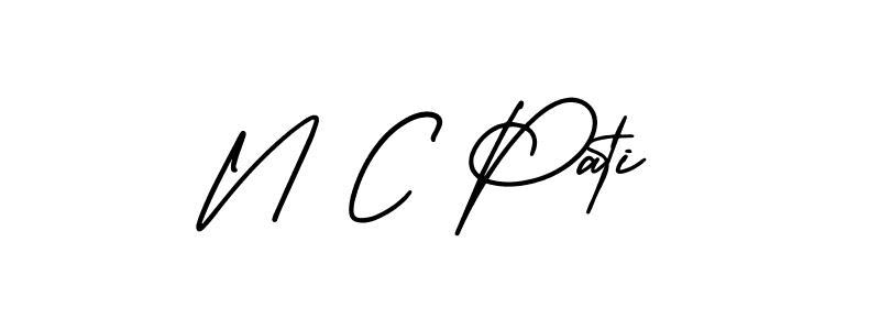 Similarly AmerikaSignatureDemo-Regular is the best handwritten signature design. Signature creator online .You can use it as an online autograph creator for name N C Pati. N C Pati signature style 3 images and pictures png