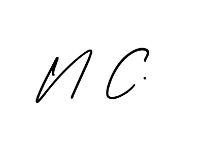 How to make N C. signature? AmerikaSignatureDemo-Regular is a professional autograph style. Create handwritten signature for N C. name. N C. signature style 3 images and pictures png