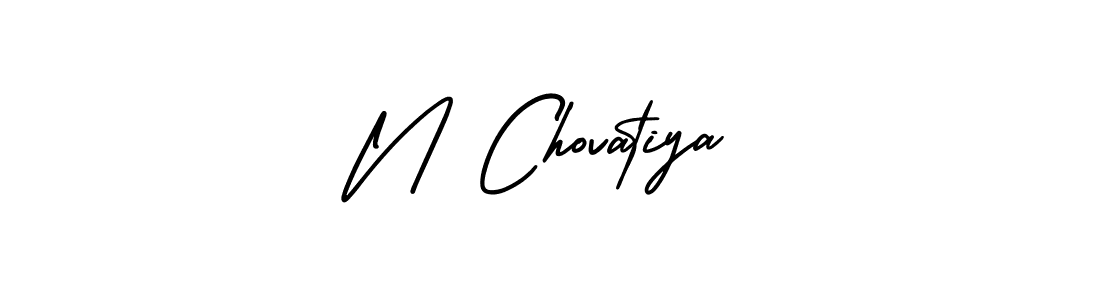 Also we have N Chovatiya name is the best signature style. Create professional handwritten signature collection using AmerikaSignatureDemo-Regular autograph style. N Chovatiya signature style 3 images and pictures png