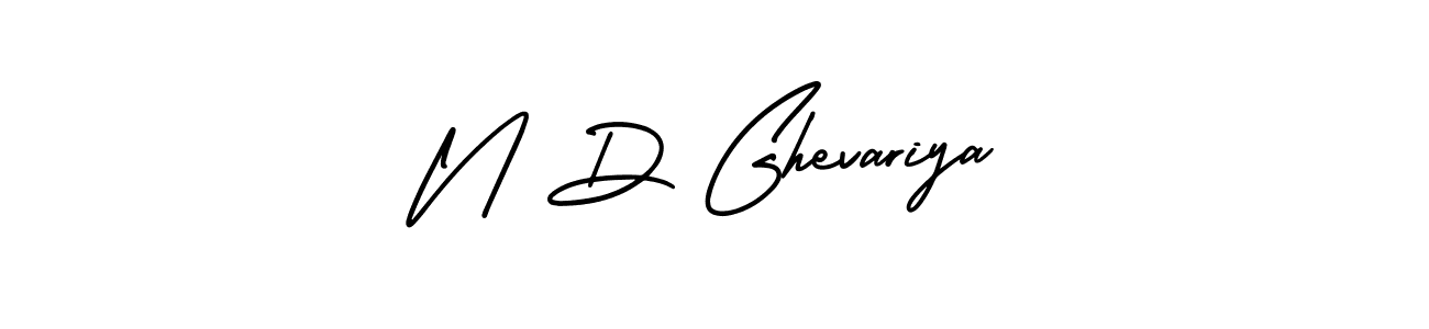 Also we have N D Ghevariya name is the best signature style. Create professional handwritten signature collection using AmerikaSignatureDemo-Regular autograph style. N D Ghevariya signature style 3 images and pictures png