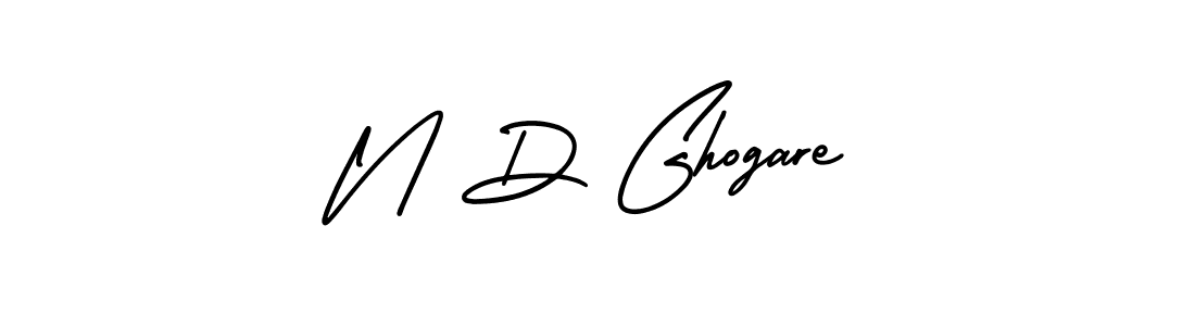 Use a signature maker to create a handwritten signature online. With this signature software, you can design (AmerikaSignatureDemo-Regular) your own signature for name N D Ghogare. N D Ghogare signature style 3 images and pictures png