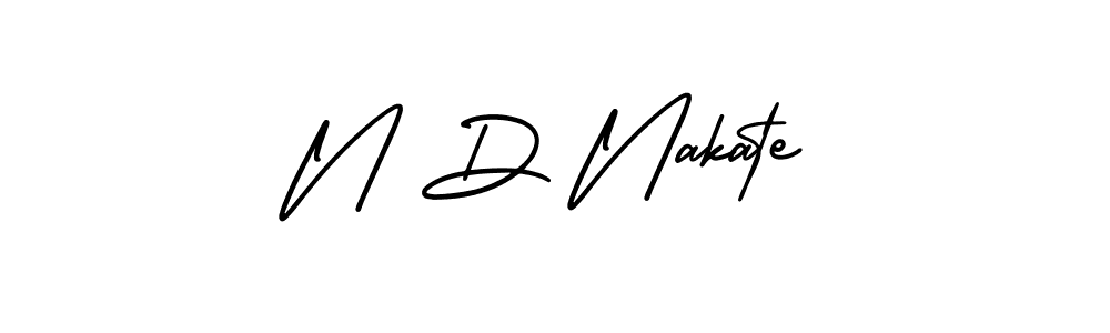 Also You can easily find your signature by using the search form. We will create N D Nakate name handwritten signature images for you free of cost using AmerikaSignatureDemo-Regular sign style. N D Nakate signature style 3 images and pictures png