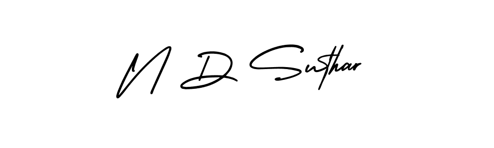 Best and Professional Signature Style for N D Suthar. AmerikaSignatureDemo-Regular Best Signature Style Collection. N D Suthar signature style 3 images and pictures png