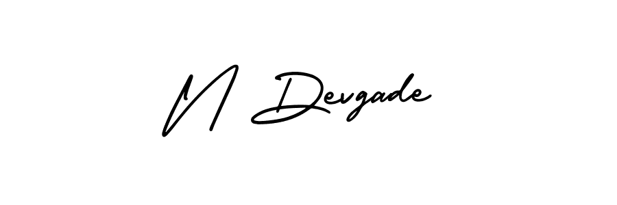Use a signature maker to create a handwritten signature online. With this signature software, you can design (AmerikaSignatureDemo-Regular) your own signature for name N Devgade. N Devgade signature style 3 images and pictures png