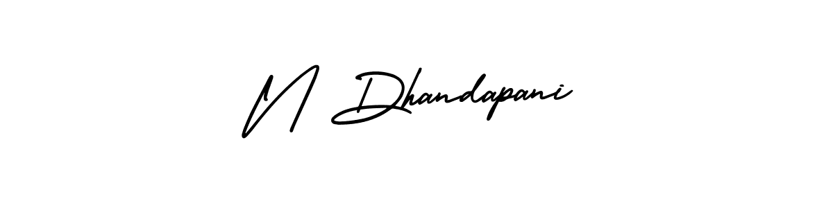 Design your own signature with our free online signature maker. With this signature software, you can create a handwritten (AmerikaSignatureDemo-Regular) signature for name N Dhandapani. N Dhandapani signature style 3 images and pictures png