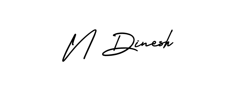 How to Draw N Dinesh signature style? AmerikaSignatureDemo-Regular is a latest design signature styles for name N Dinesh. N Dinesh signature style 3 images and pictures png