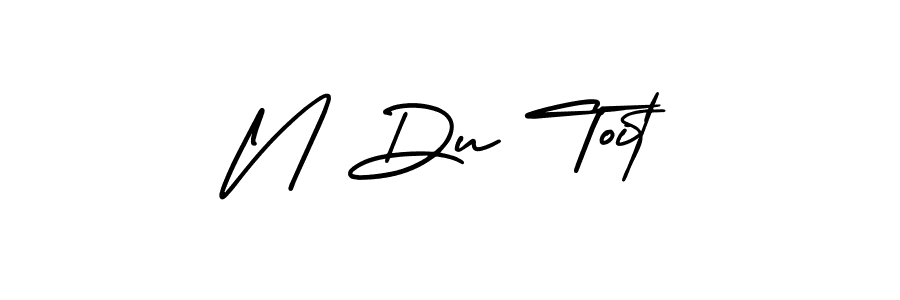 Use a signature maker to create a handwritten signature online. With this signature software, you can design (AmerikaSignatureDemo-Regular) your own signature for name N Du Toit. N Du Toit signature style 3 images and pictures png