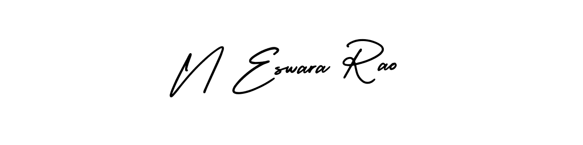 Use a signature maker to create a handwritten signature online. With this signature software, you can design (AmerikaSignatureDemo-Regular) your own signature for name N Eswara Rao. N Eswara Rao signature style 3 images and pictures png