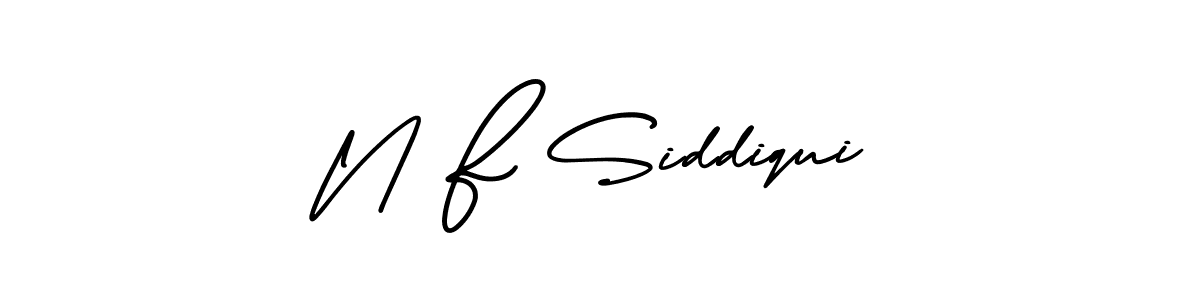 Design your own signature with our free online signature maker. With this signature software, you can create a handwritten (AmerikaSignatureDemo-Regular) signature for name N F Siddiqui. N F Siddiqui signature style 3 images and pictures png
