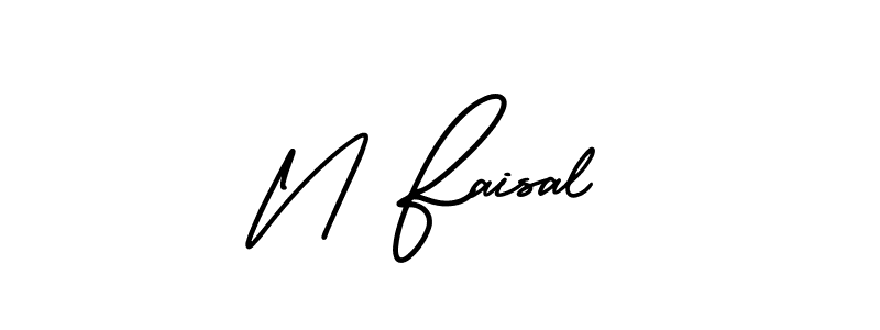 Best and Professional Signature Style for N Faisal. AmerikaSignatureDemo-Regular Best Signature Style Collection. N Faisal signature style 3 images and pictures png