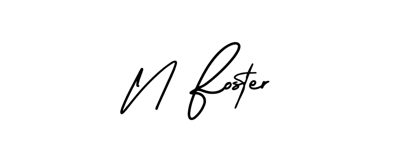 Use a signature maker to create a handwritten signature online. With this signature software, you can design (AmerikaSignatureDemo-Regular) your own signature for name N Foster. N Foster signature style 3 images and pictures png
