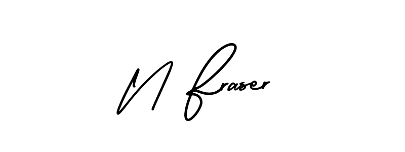 Use a signature maker to create a handwritten signature online. With this signature software, you can design (AmerikaSignatureDemo-Regular) your own signature for name N Fraser. N Fraser signature style 3 images and pictures png