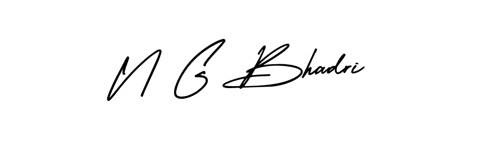 How to Draw N G Bhadri signature style? AmerikaSignatureDemo-Regular is a latest design signature styles for name N G Bhadri. N G Bhadri signature style 3 images and pictures png