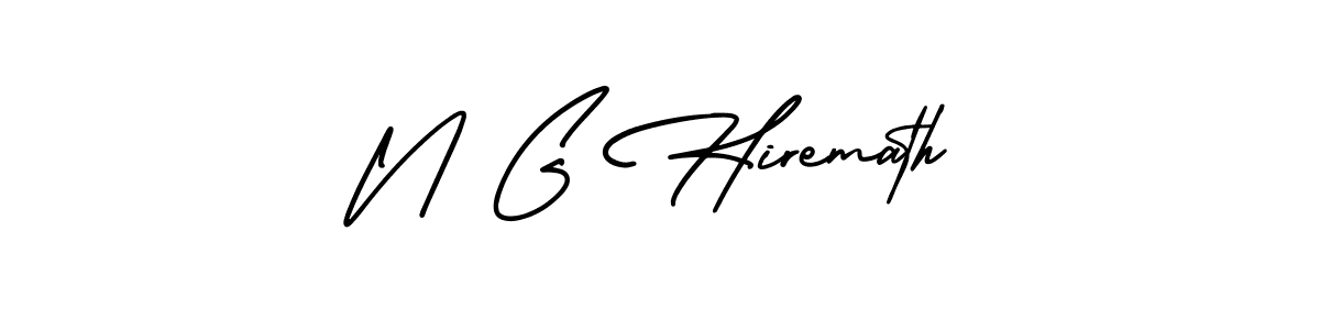 Make a beautiful signature design for name N G Hiremath. With this signature (AmerikaSignatureDemo-Regular) style, you can create a handwritten signature for free. N G Hiremath signature style 3 images and pictures png