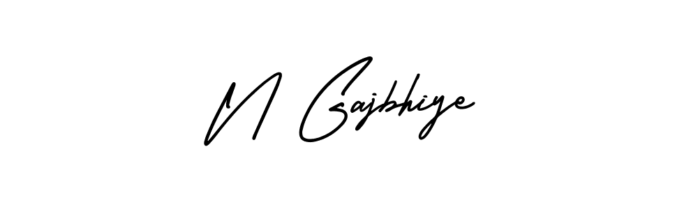 Make a beautiful signature design for name N Gajbhiye. Use this online signature maker to create a handwritten signature for free. N Gajbhiye signature style 3 images and pictures png