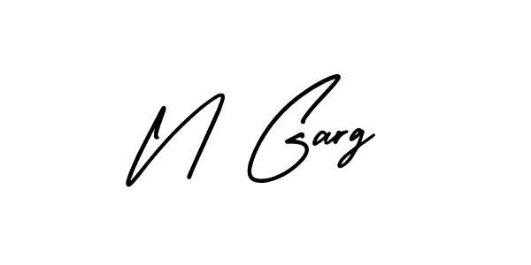 Make a beautiful signature design for name N Garg. With this signature (AmerikaSignatureDemo-Regular) style, you can create a handwritten signature for free. N Garg signature style 3 images and pictures png