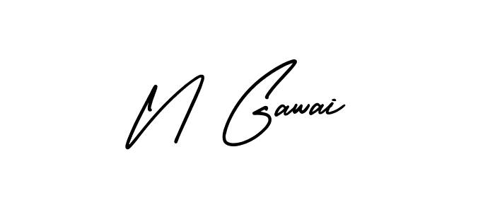 This is the best signature style for the N Gawai name. Also you like these signature font (AmerikaSignatureDemo-Regular). Mix name signature. N Gawai signature style 3 images and pictures png