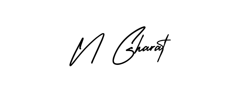 Make a beautiful signature design for name N Gharat. With this signature (AmerikaSignatureDemo-Regular) style, you can create a handwritten signature for free. N Gharat signature style 3 images and pictures png