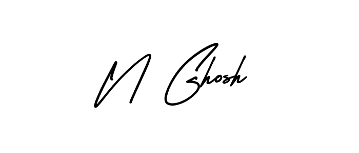 N Ghosh stylish signature style. Best Handwritten Sign (AmerikaSignatureDemo-Regular) for my name. Handwritten Signature Collection Ideas for my name N Ghosh. N Ghosh signature style 3 images and pictures png