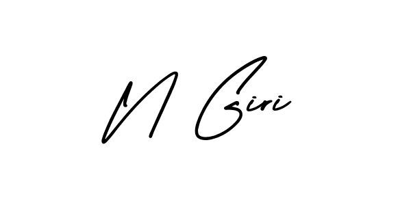 Make a beautiful signature design for name N Giri. With this signature (AmerikaSignatureDemo-Regular) style, you can create a handwritten signature for free. N Giri signature style 3 images and pictures png