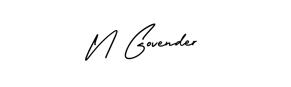 How to Draw N Govender signature style? AmerikaSignatureDemo-Regular is a latest design signature styles for name N Govender. N Govender signature style 3 images and pictures png