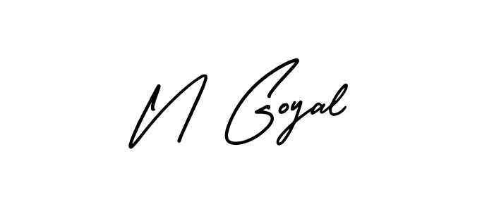 Best and Professional Signature Style for N Goyal. AmerikaSignatureDemo-Regular Best Signature Style Collection. N Goyal signature style 3 images and pictures png