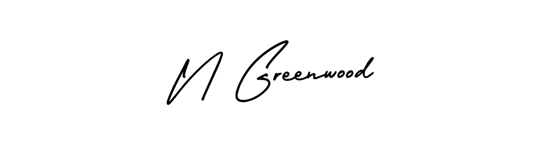 AmerikaSignatureDemo-Regular is a professional signature style that is perfect for those who want to add a touch of class to their signature. It is also a great choice for those who want to make their signature more unique. Get N Greenwood name to fancy signature for free. N Greenwood signature style 3 images and pictures png