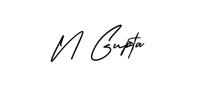 How to make N Gupta signature? AmerikaSignatureDemo-Regular is a professional autograph style. Create handwritten signature for N Gupta name. N Gupta signature style 3 images and pictures png