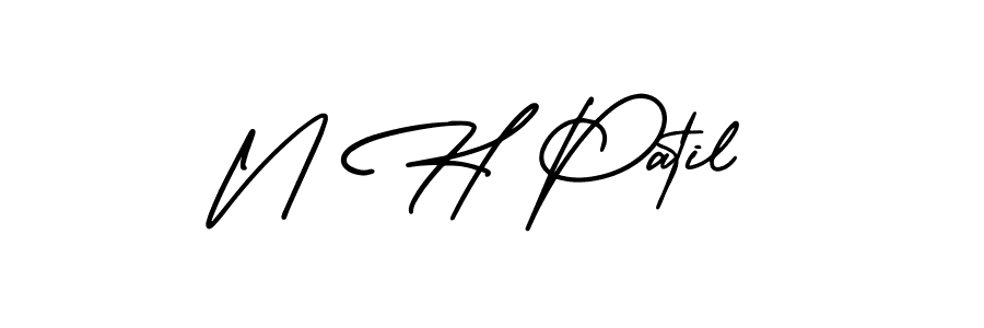 How to make N H Patil signature? AmerikaSignatureDemo-Regular is a professional autograph style. Create handwritten signature for N H Patil name. N H Patil signature style 3 images and pictures png