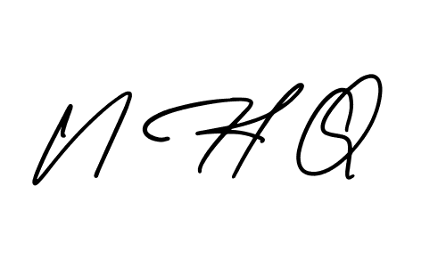 Similarly AmerikaSignatureDemo-Regular is the best handwritten signature design. Signature creator online .You can use it as an online autograph creator for name N H Q. N H Q signature style 3 images and pictures png